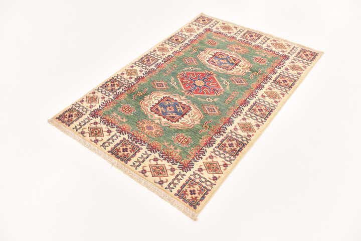 3' 3 x 4' 10 Hand Knotted Kazak Oriental Rug