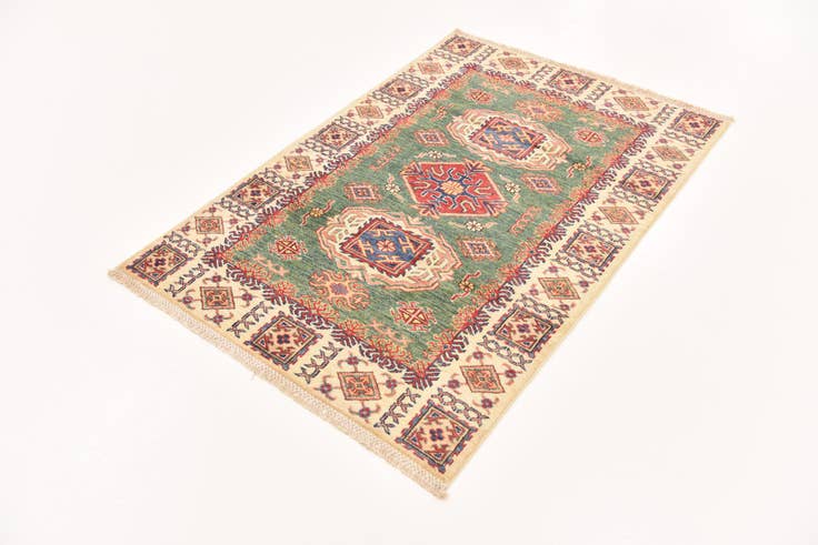 Detail image of 3' 3 x 4' 10 Hand Knotted Kazak Oriental Rug