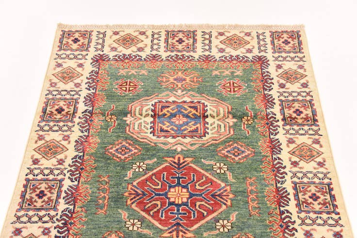 Detail image of 3' 3 x 4' 10 Hand Knotted Kazak Oriental Rug