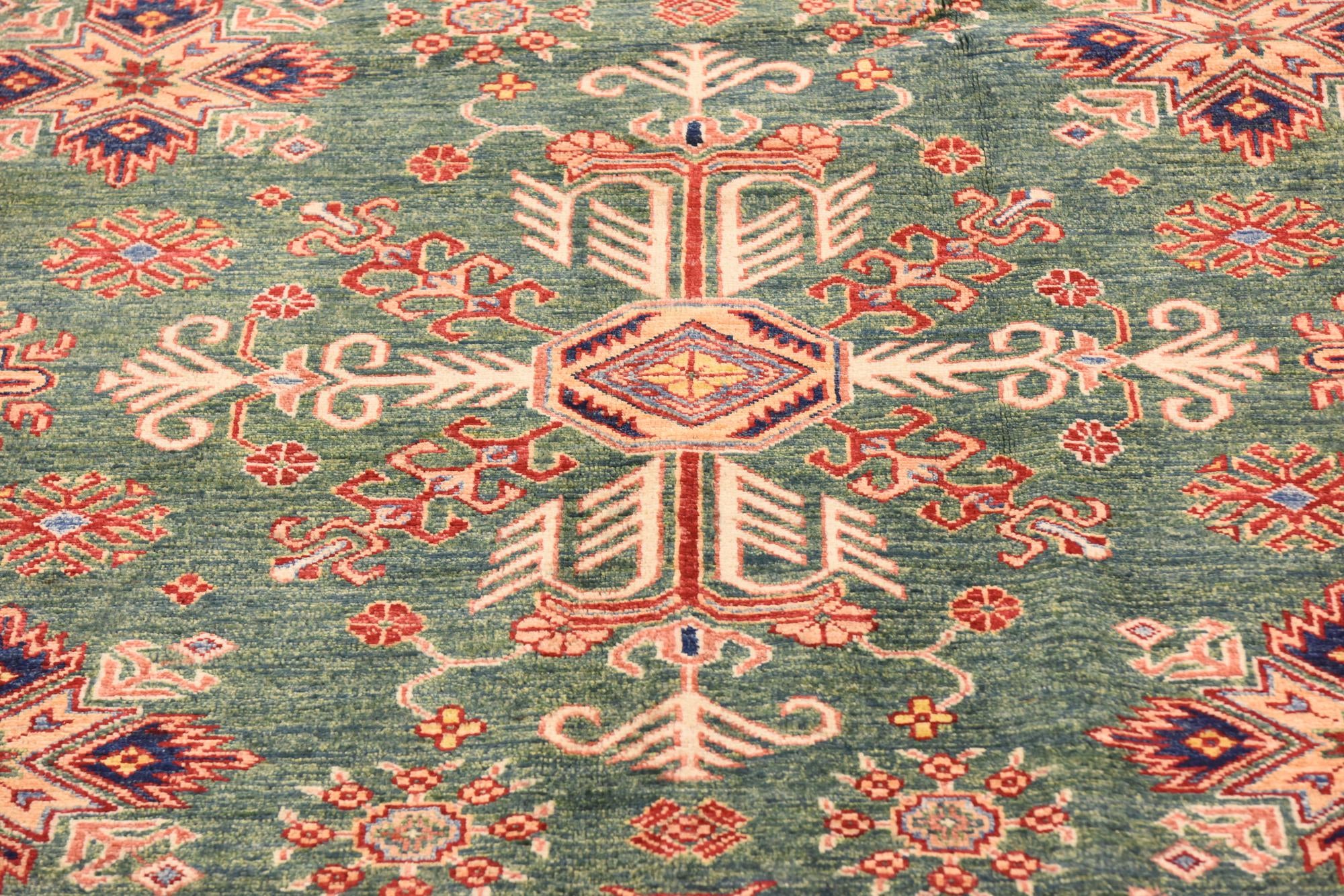 6' 8 x 9' 5 Hand Knotted Kazak Oriental Rug
