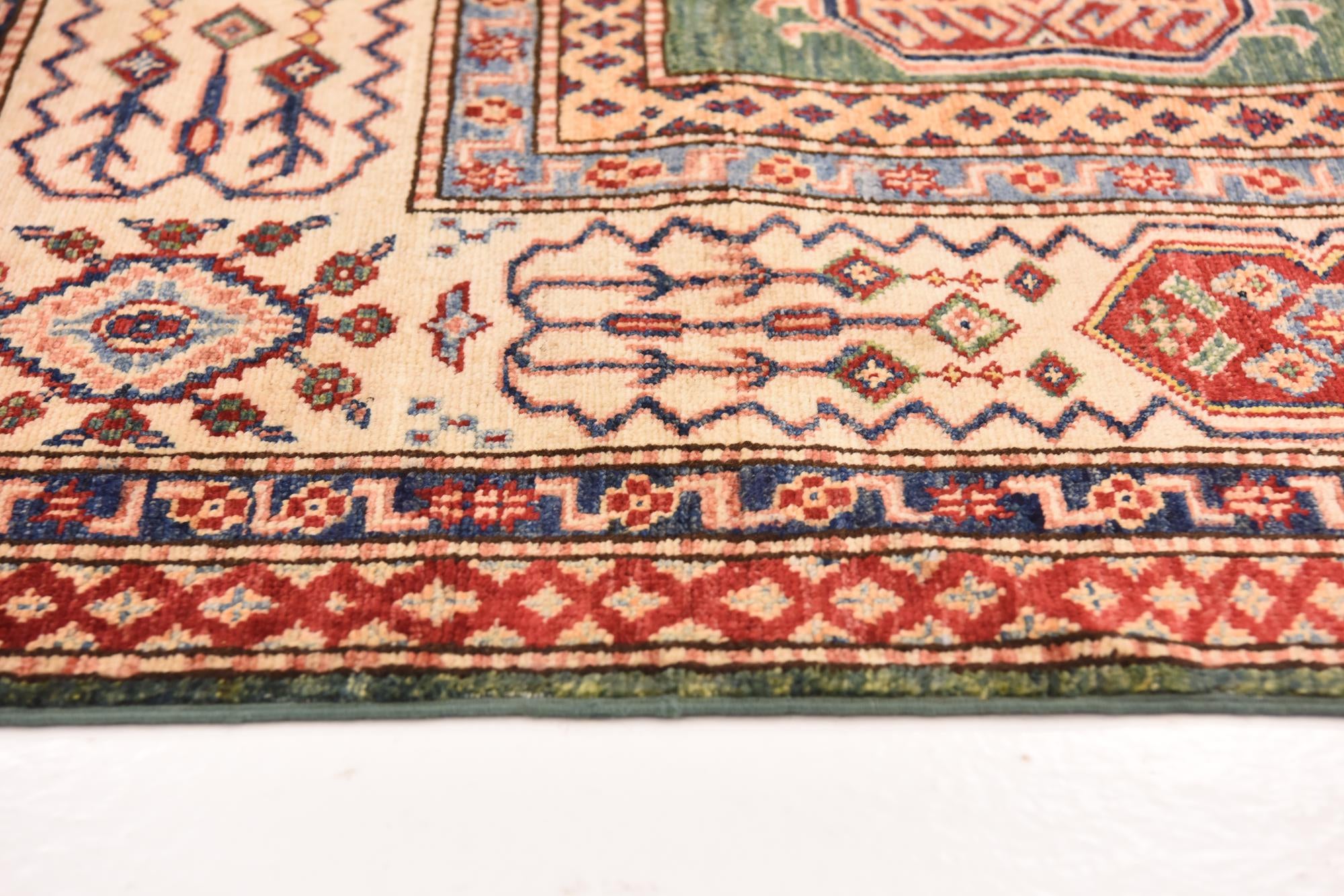 6' 8 x 9' 5 Hand Knotted Kazak Oriental Rug