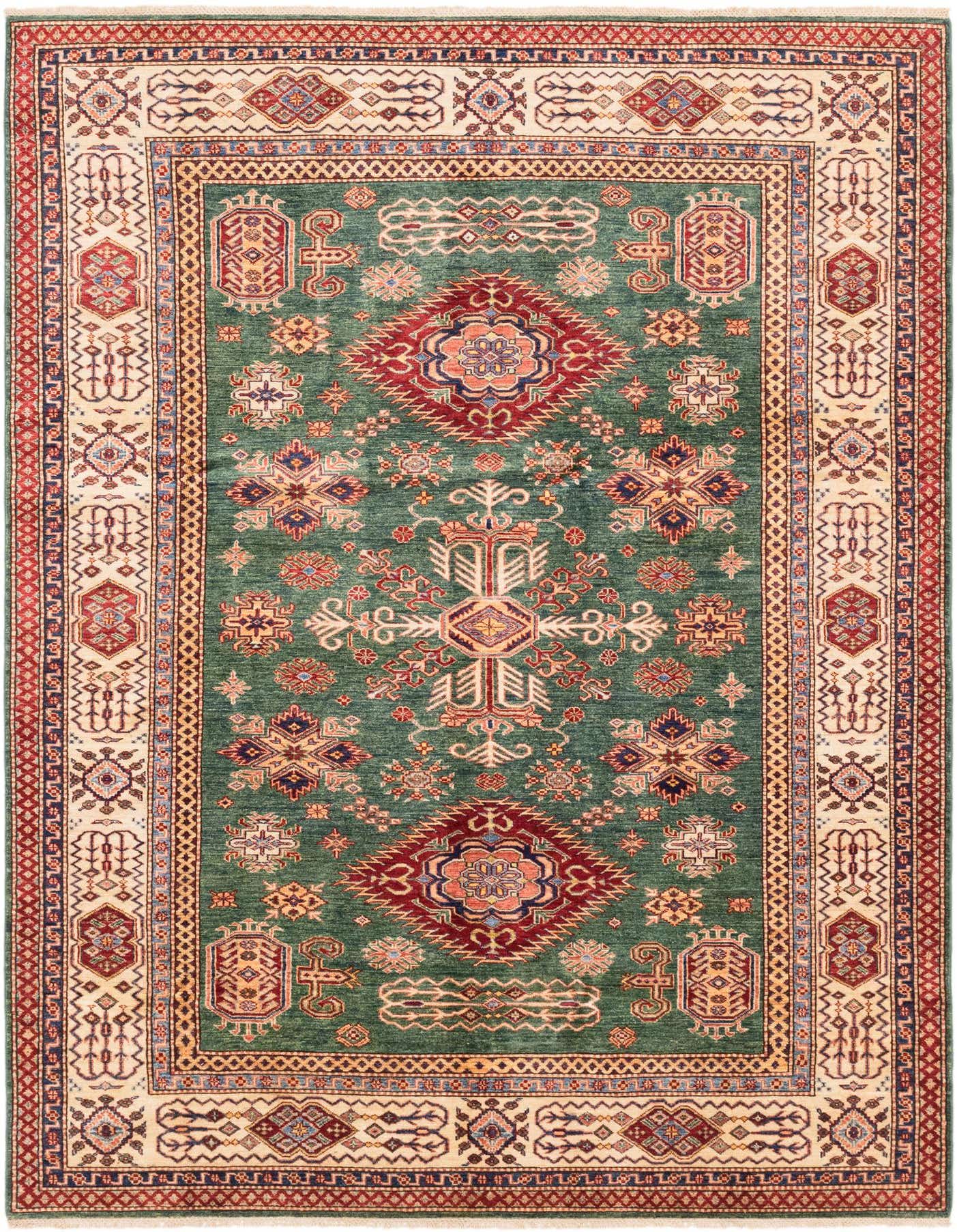6' 8 x 9' 5 Hand Knotted Kazak Oriental Rug