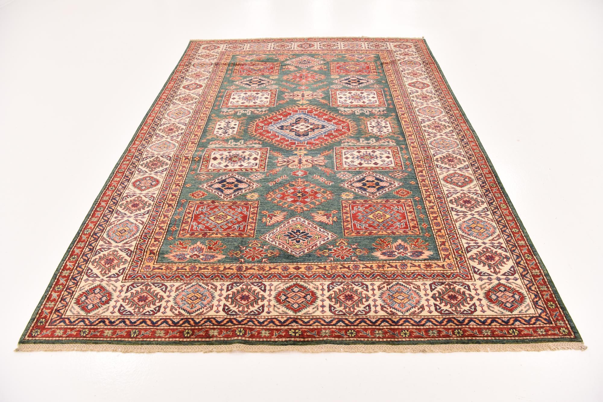 6' 6 x 9' 5 Hand Knotted Kazak Oriental Rug