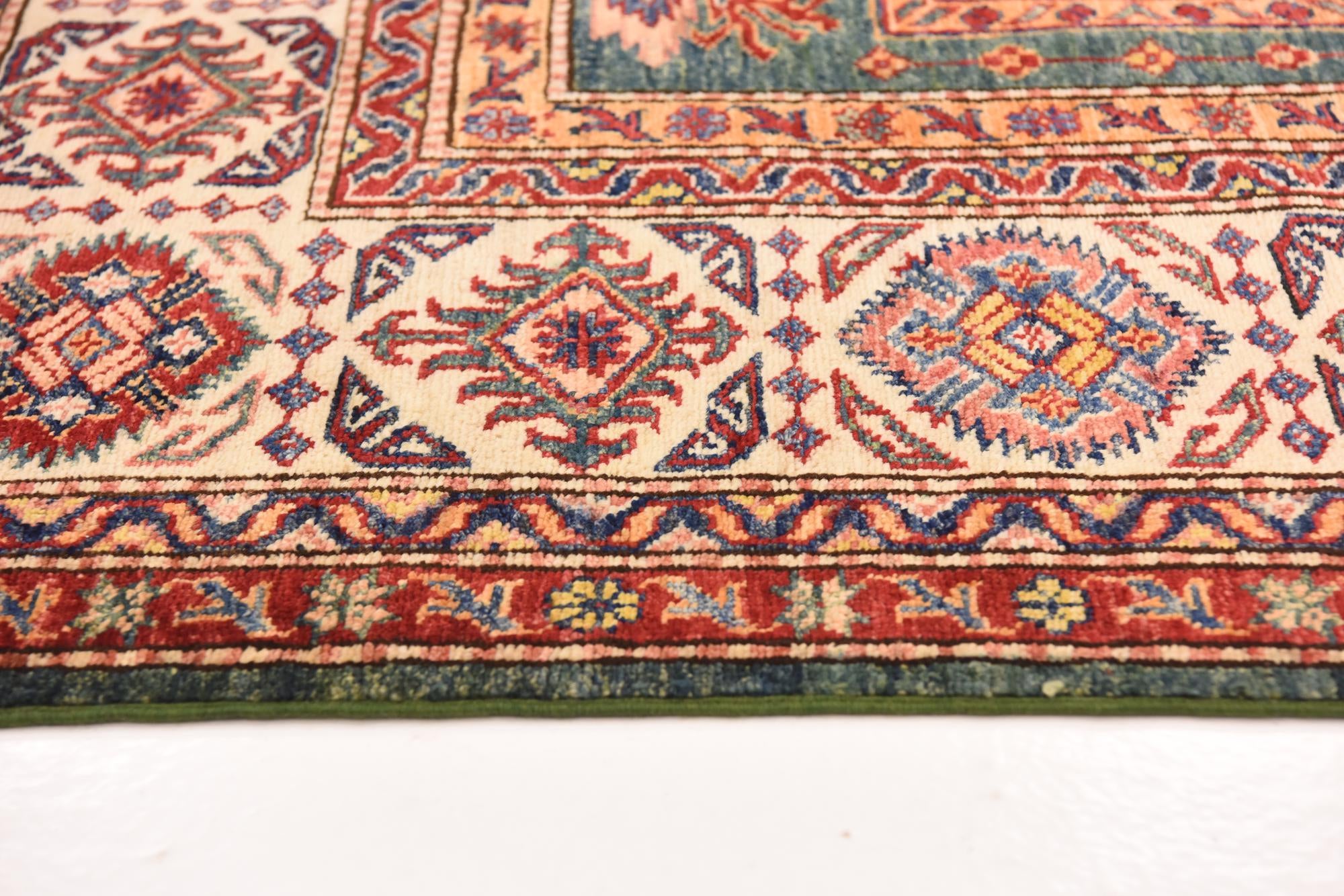 6' 6 x 9' 5 Hand Knotted Kazak Oriental Rug