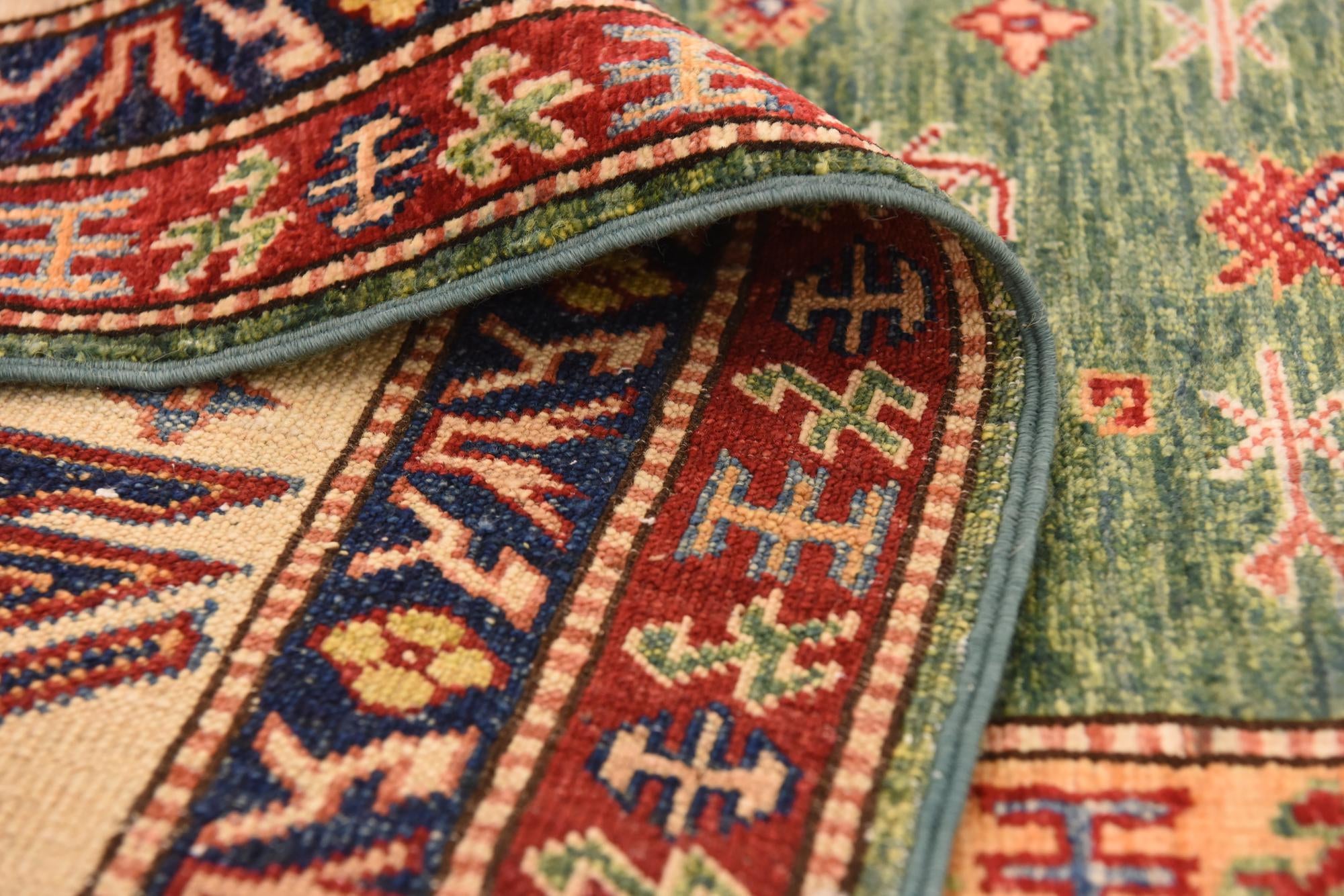 6' 8 x 9' 6 Hand Knotted Kazak Oriental Rug