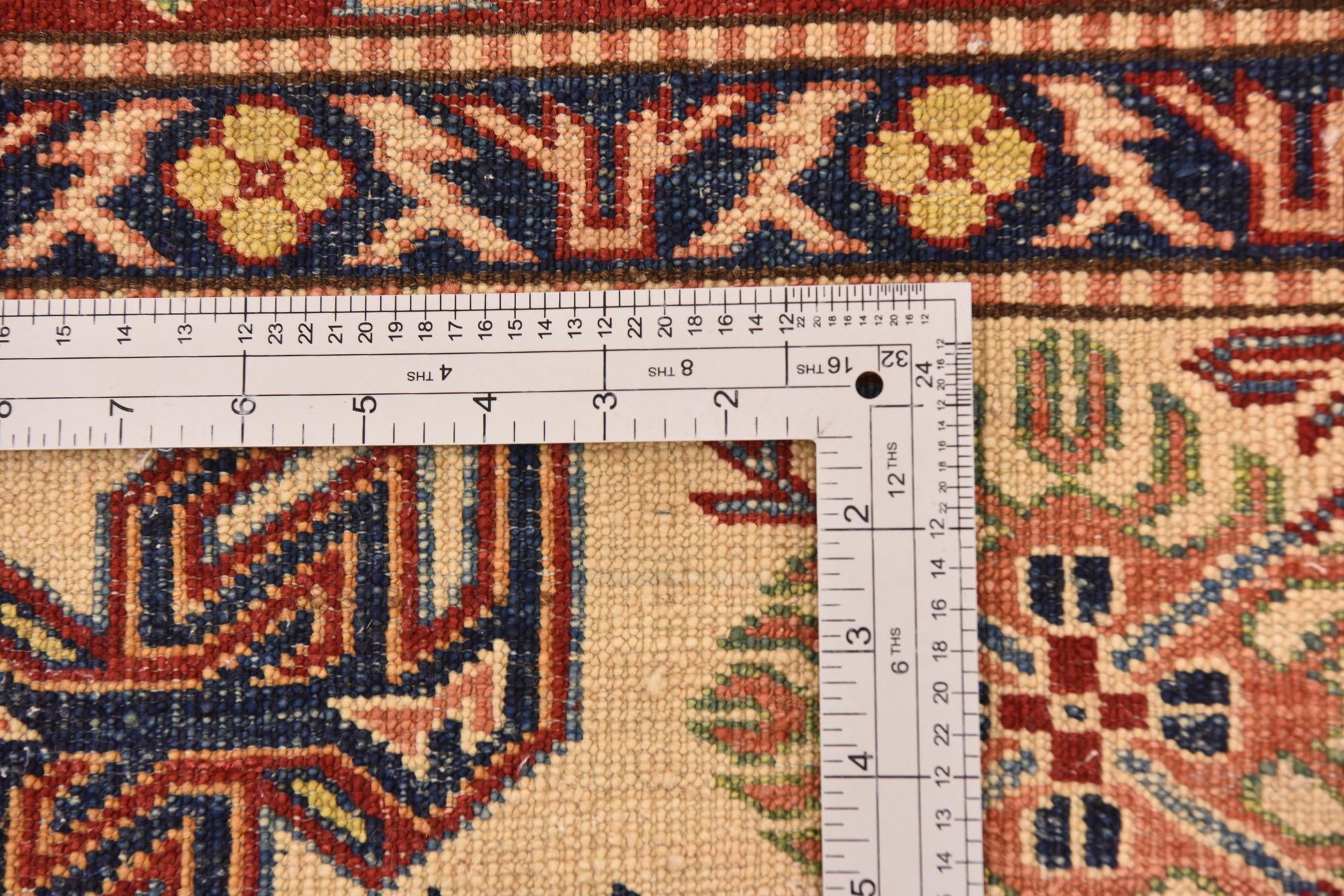 6' 8 x 9' 6 Hand Knotted Kazak Oriental Rug