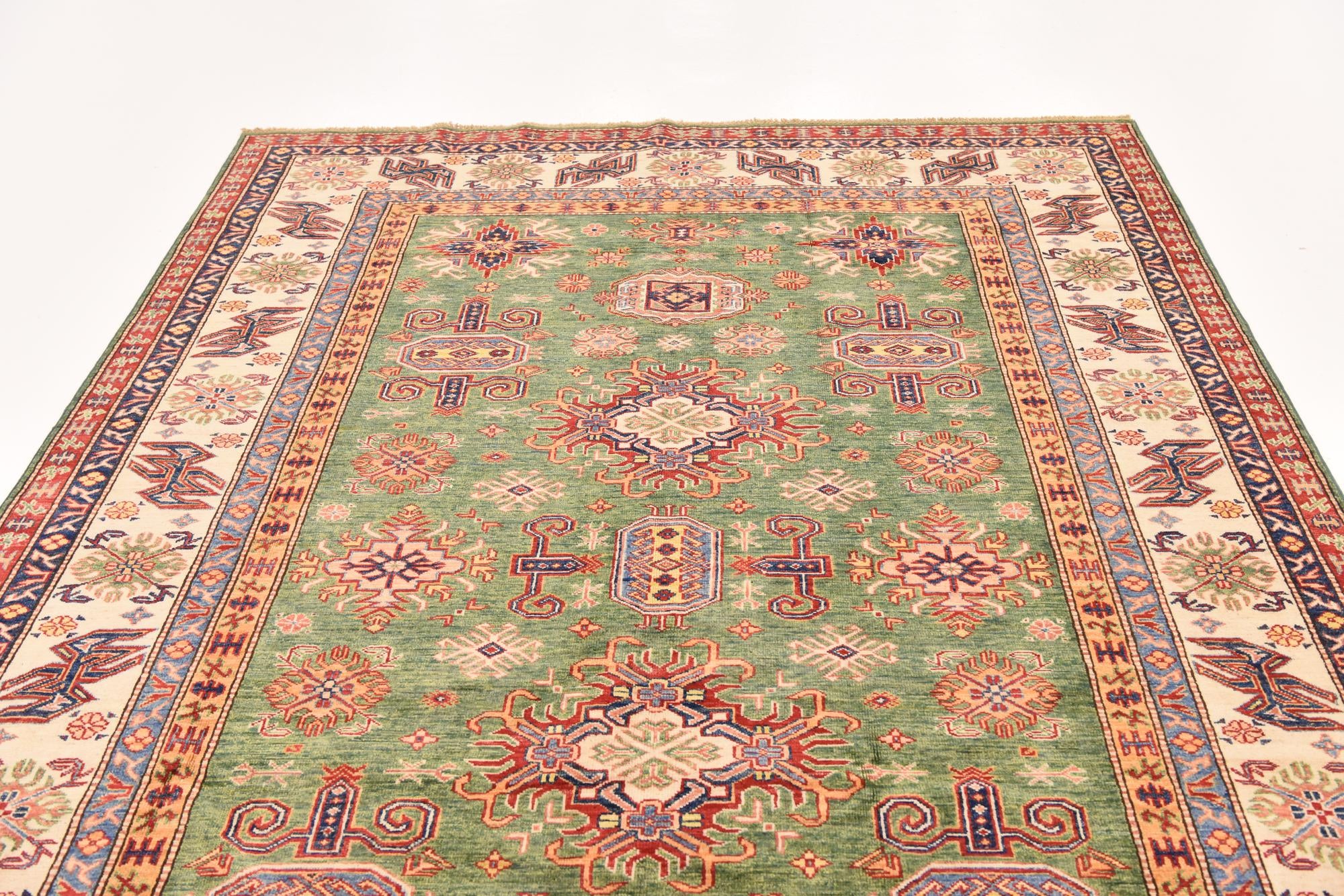 6' 8 x 9' 6 Hand Knotted Kazak Oriental Rug