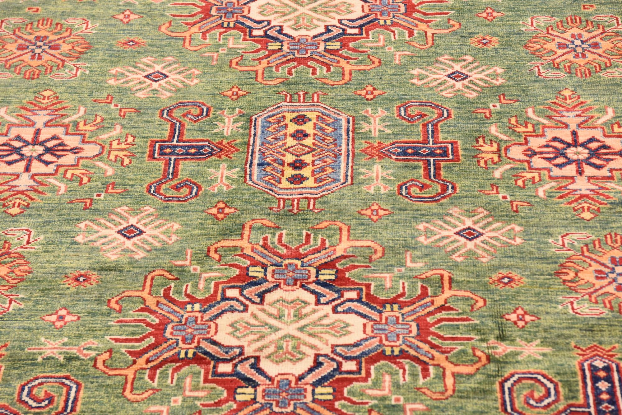 6' 8 x 9' 6 Hand Knotted Kazak Oriental Rug