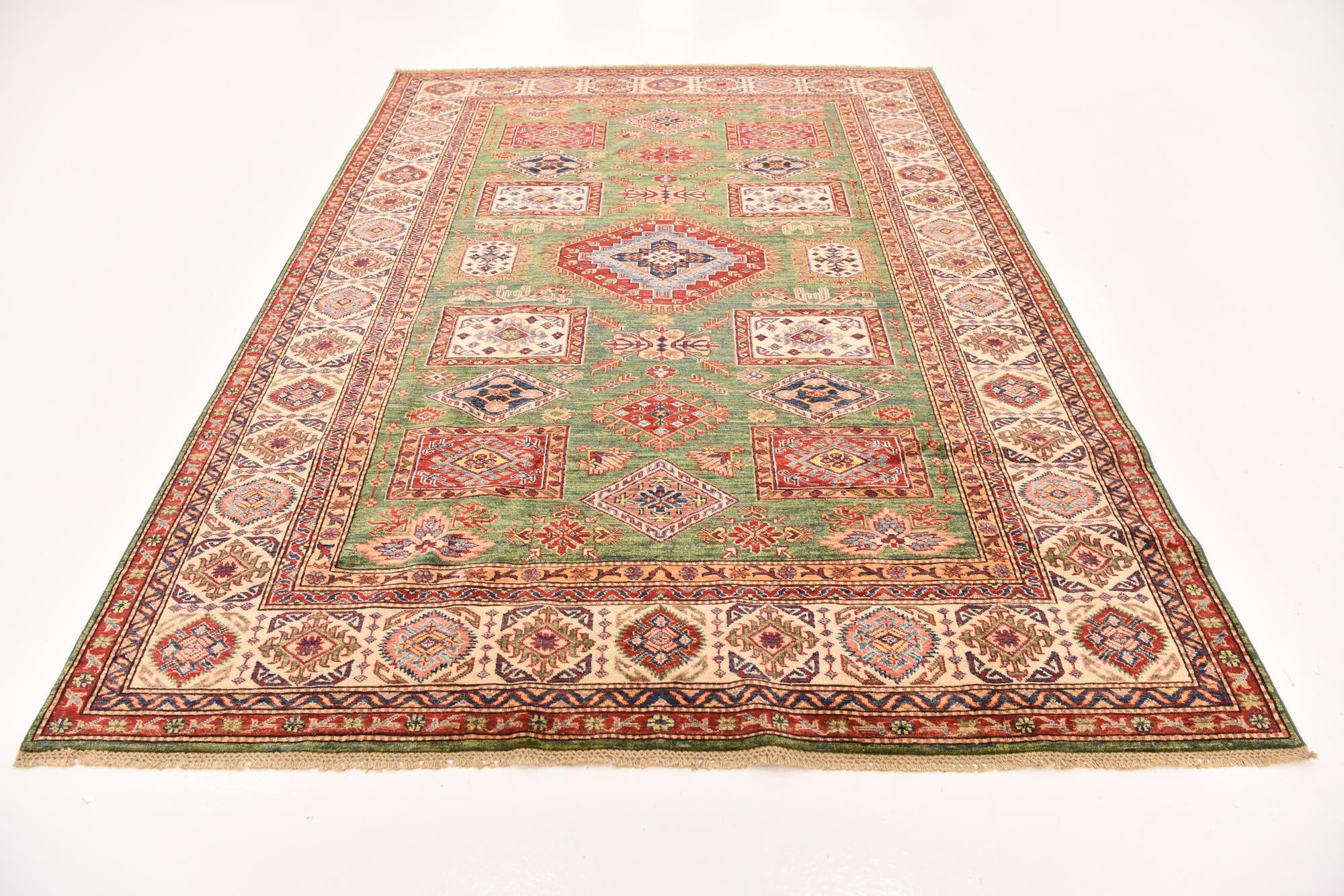 6' 6 x 9' 2 Hand Knotted Kazak Oriental Rug