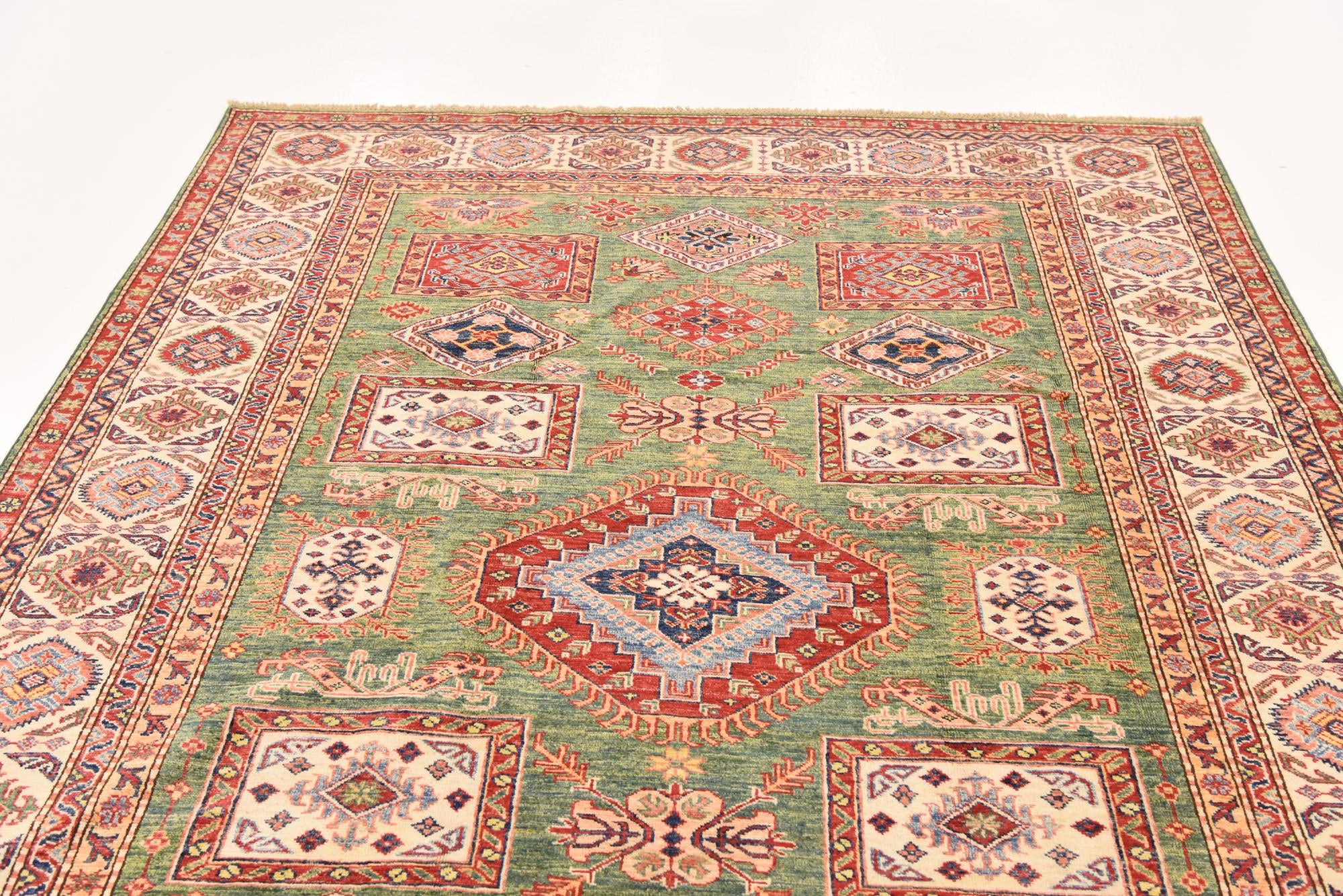 6' 6 x 9' 2 Hand Knotted Kazak Oriental Rug