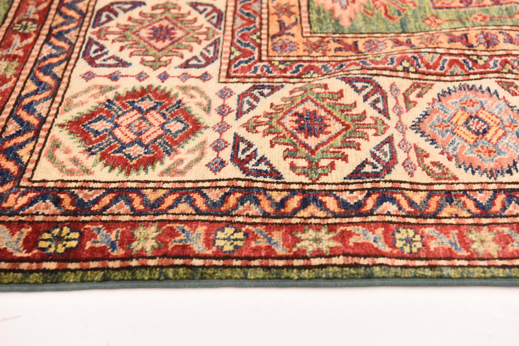 6' 6 x 9' 2 Hand Knotted Kazak Oriental Rug