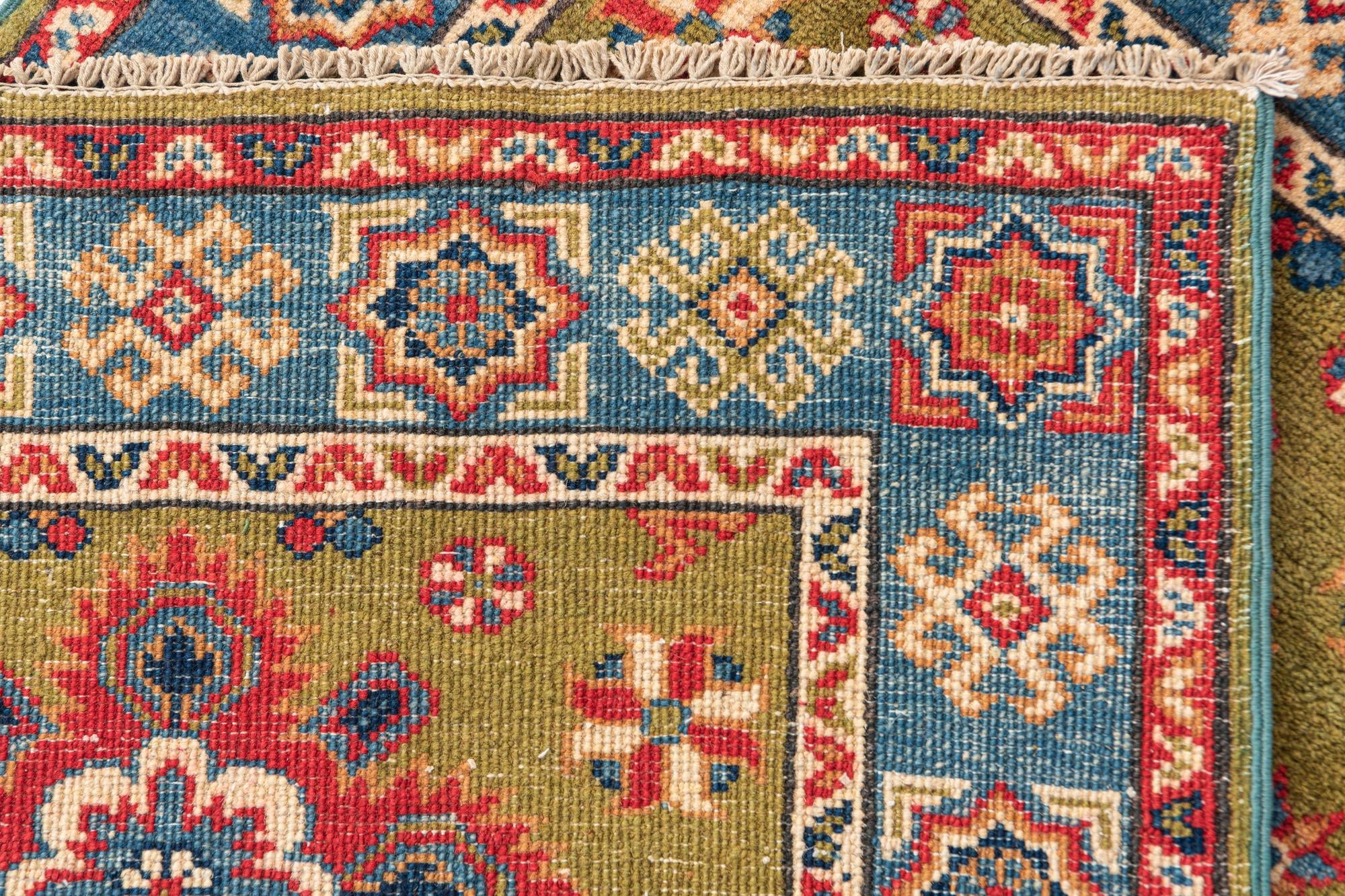 2' 8 x 4' Hand Knotted Kazak Rug