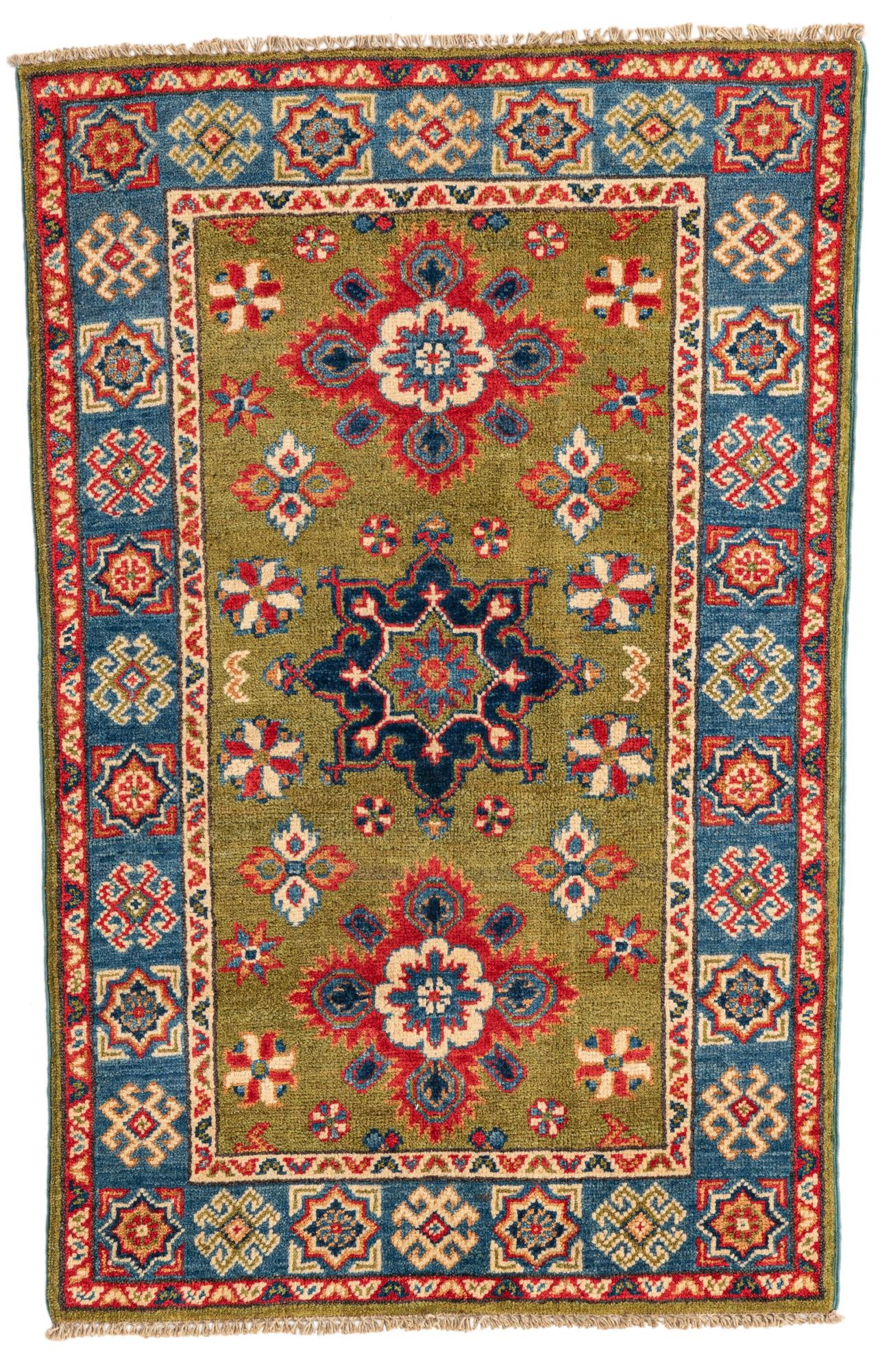 2' 8 x 4' Hand Knotted Kazak Rug
