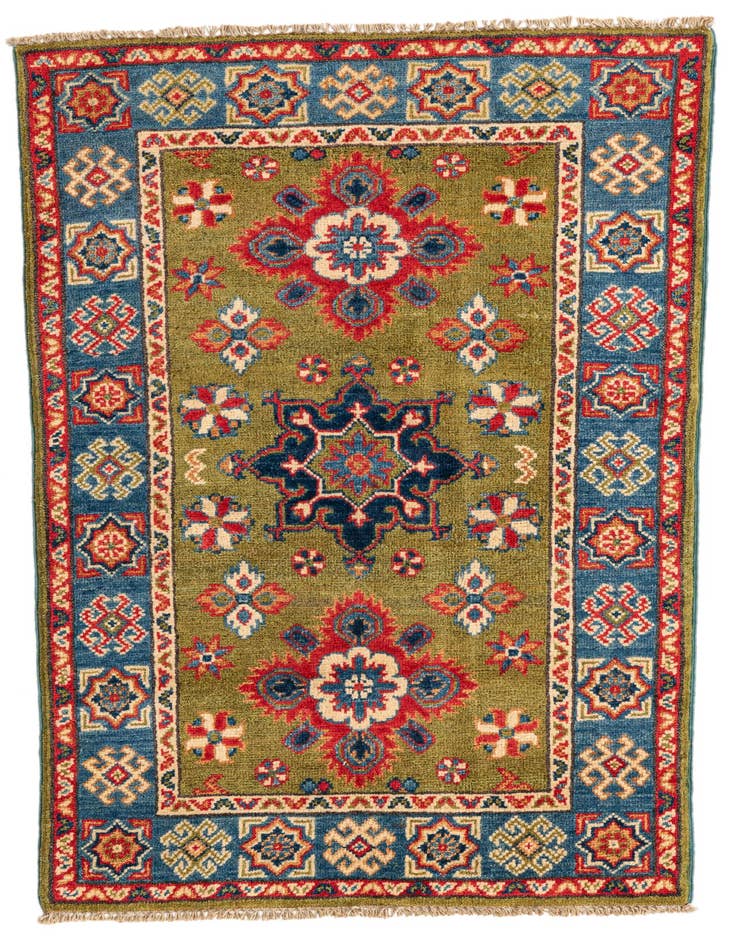Detail image of 2' 8 x 4' Hand Knotted Kazak Rug