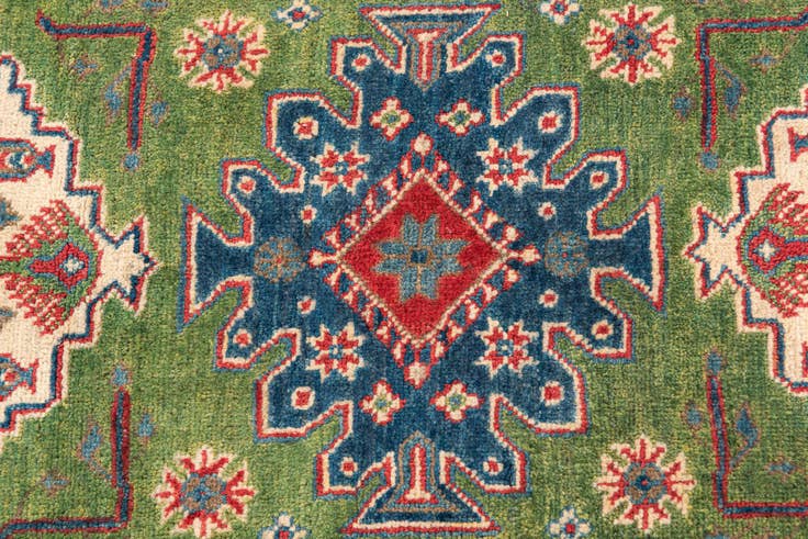Detail image of 2' 8 x 4' 3 Hand Knotted Kazak Rug