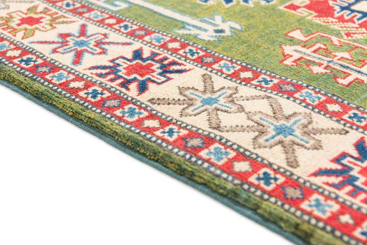 3' 4 x 4' 9 Hand Knotted Kazak Rug