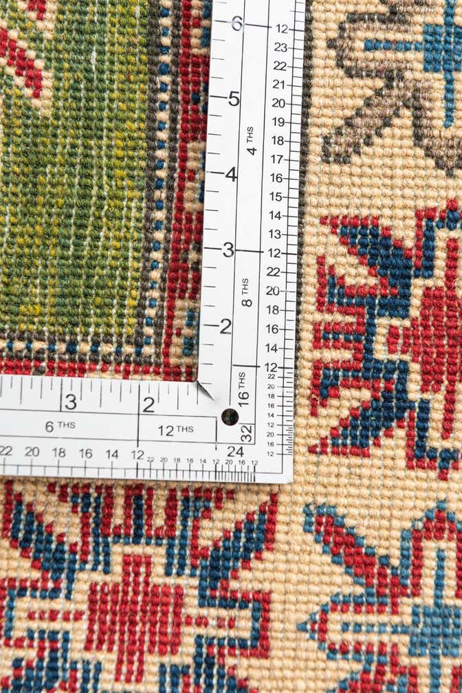 3' 4 x 4' 9 Hand Knotted Kazak Rug