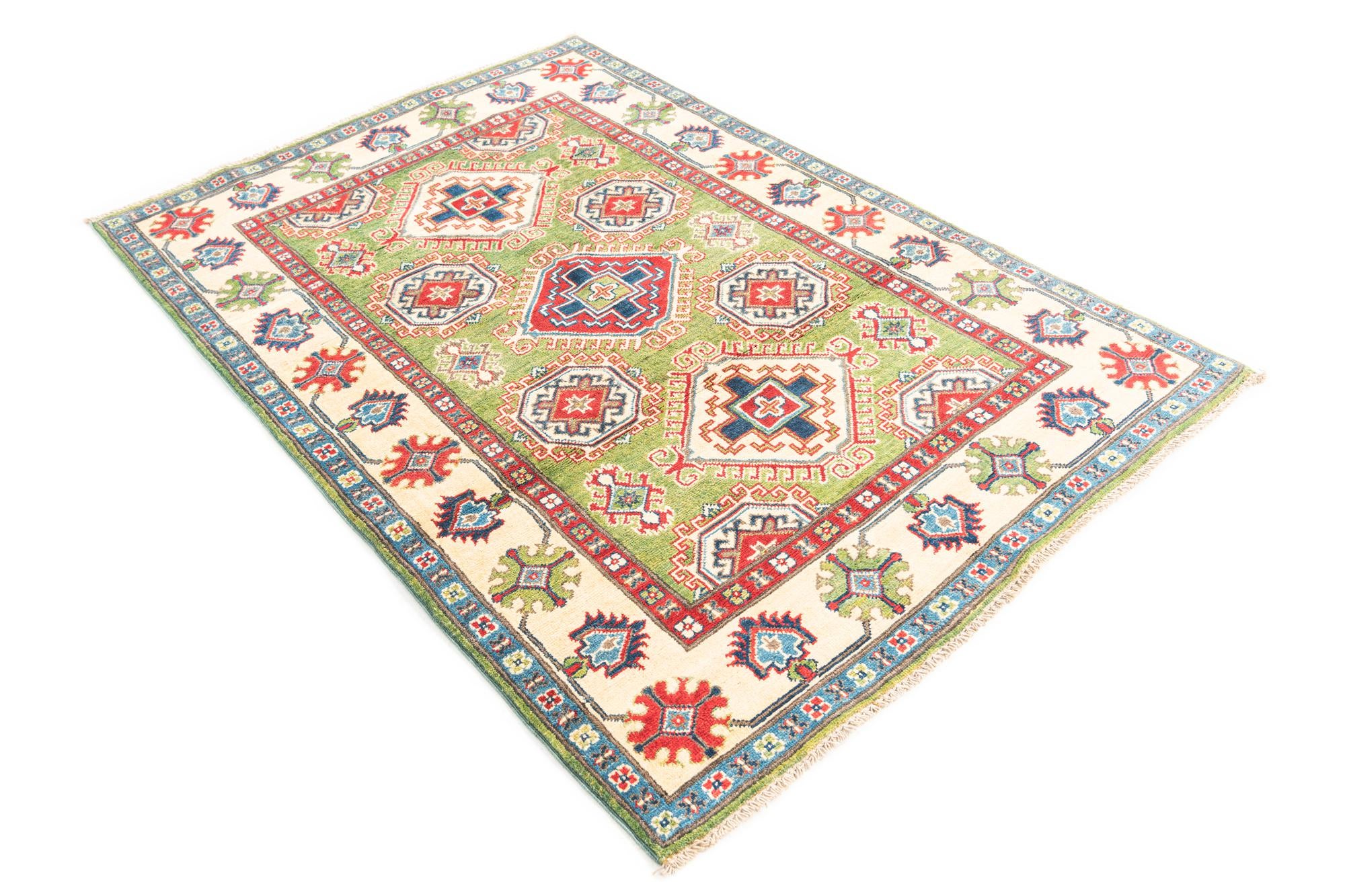 4' x 6' Hand Knotted Kazak Rug