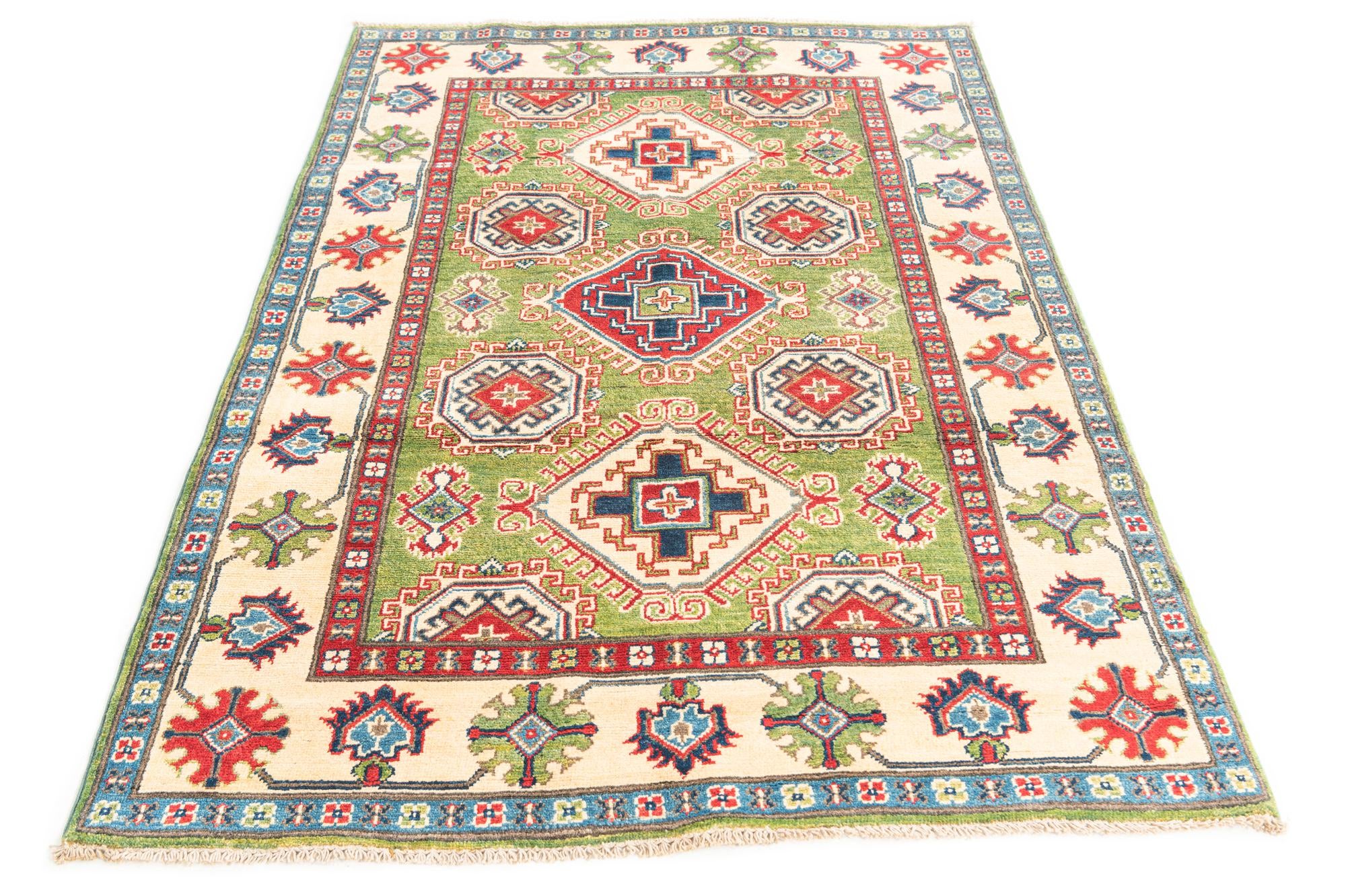 4' x 6' Hand Knotted Kazak Rug