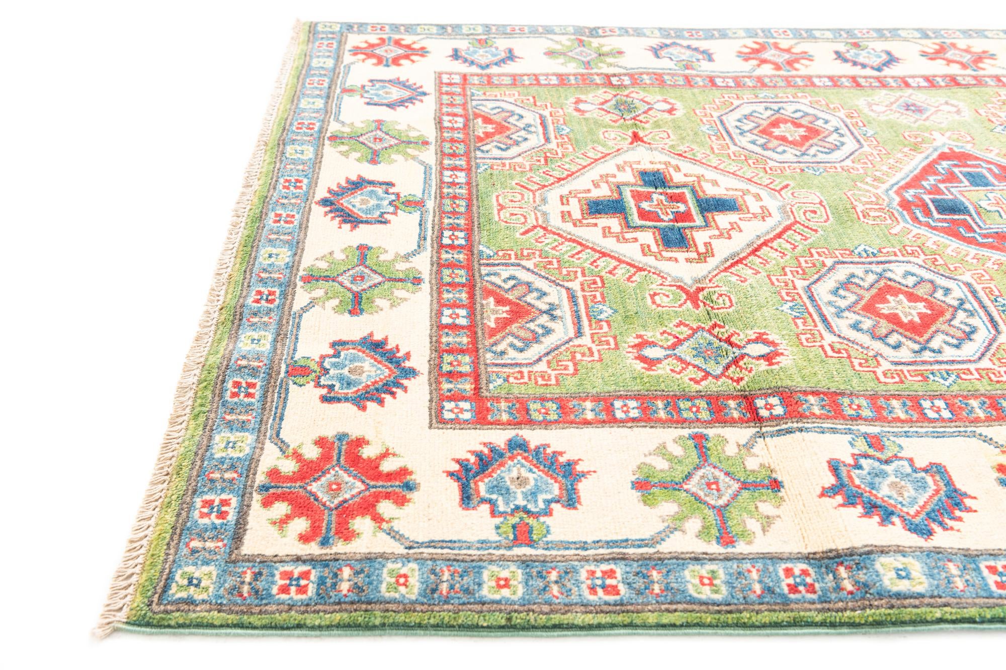 4' x 6' Hand Knotted Kazak Rug