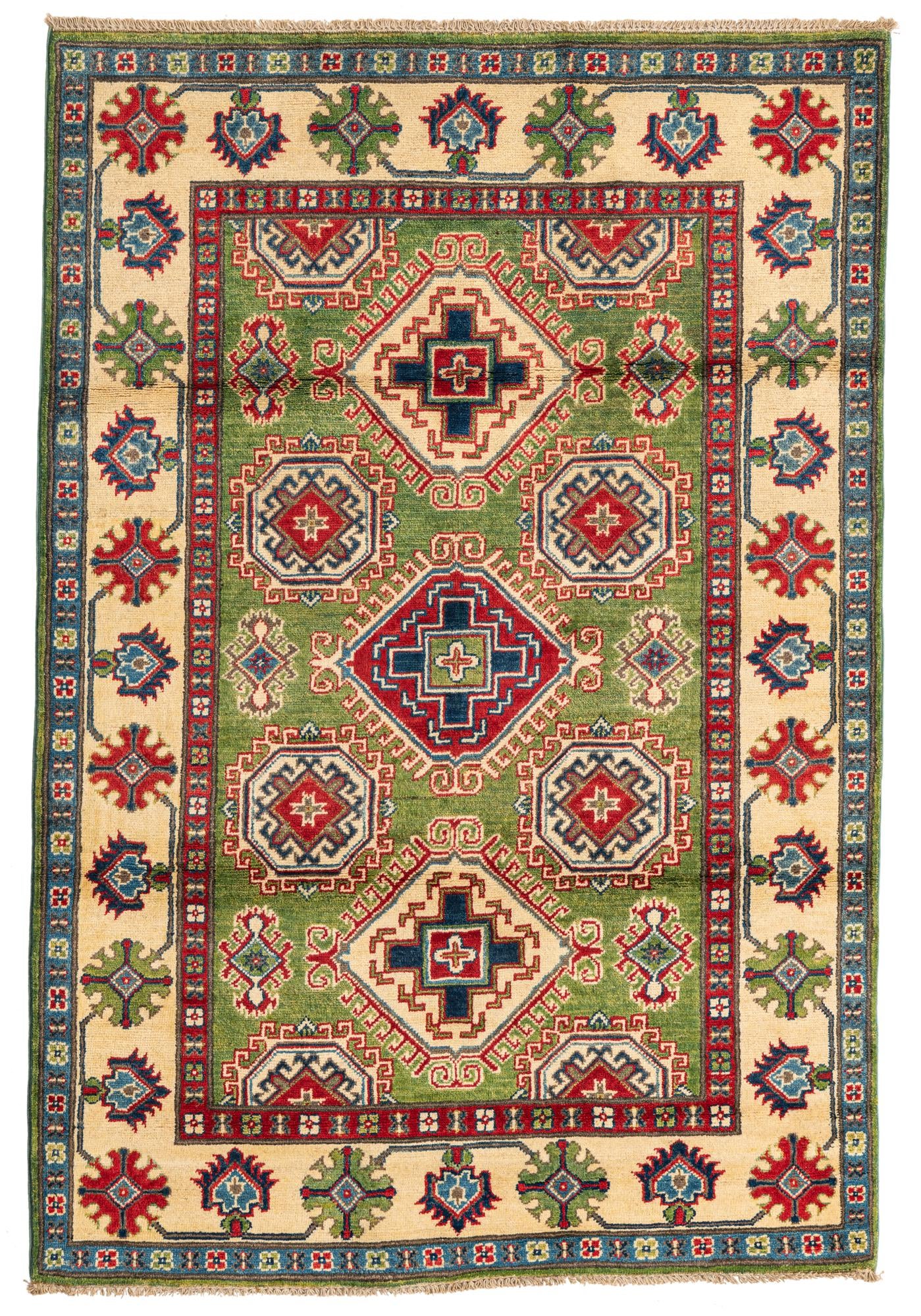 4' x 6' Hand Knotted Kazak Rug