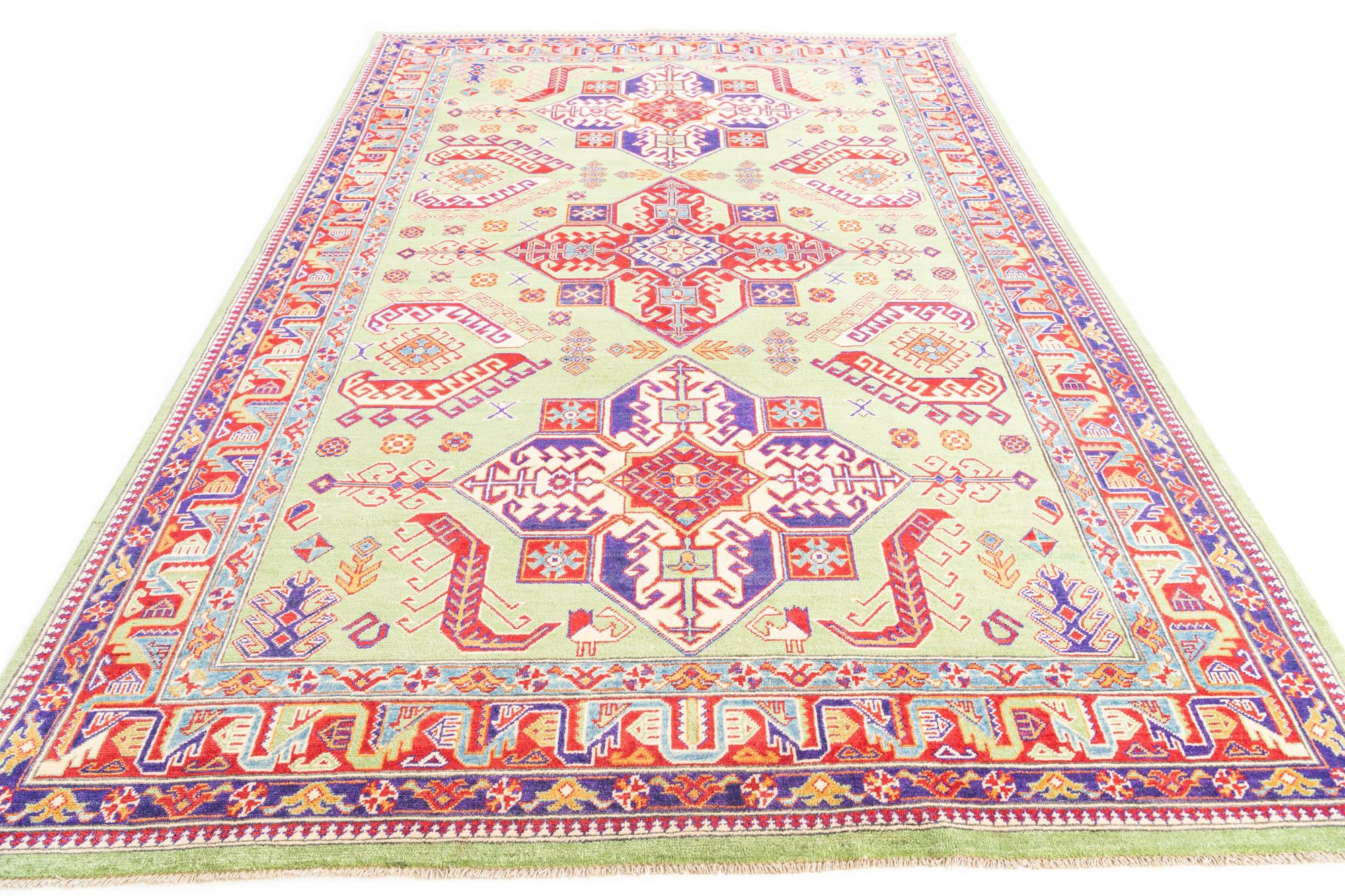 6' 8 x 10' Hand Knotted Kazak Rug
