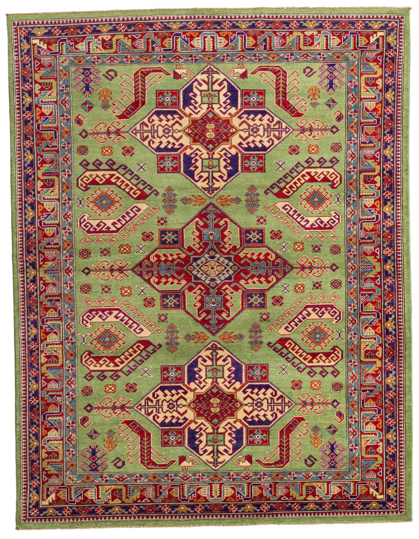 6' 8 x 10' Hand Knotted Kazak Rug