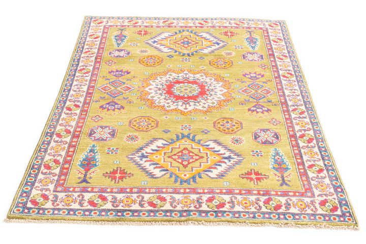 4' x 6' 2 Hand Knotted Kazak Rug