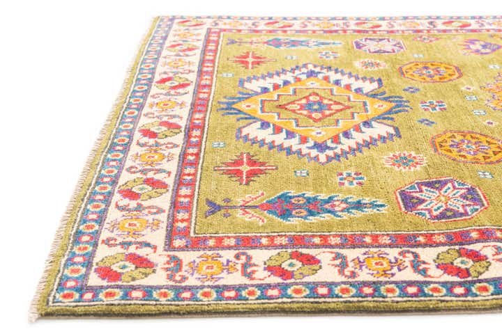 4' x 6' 2 Hand Knotted Kazak Rug