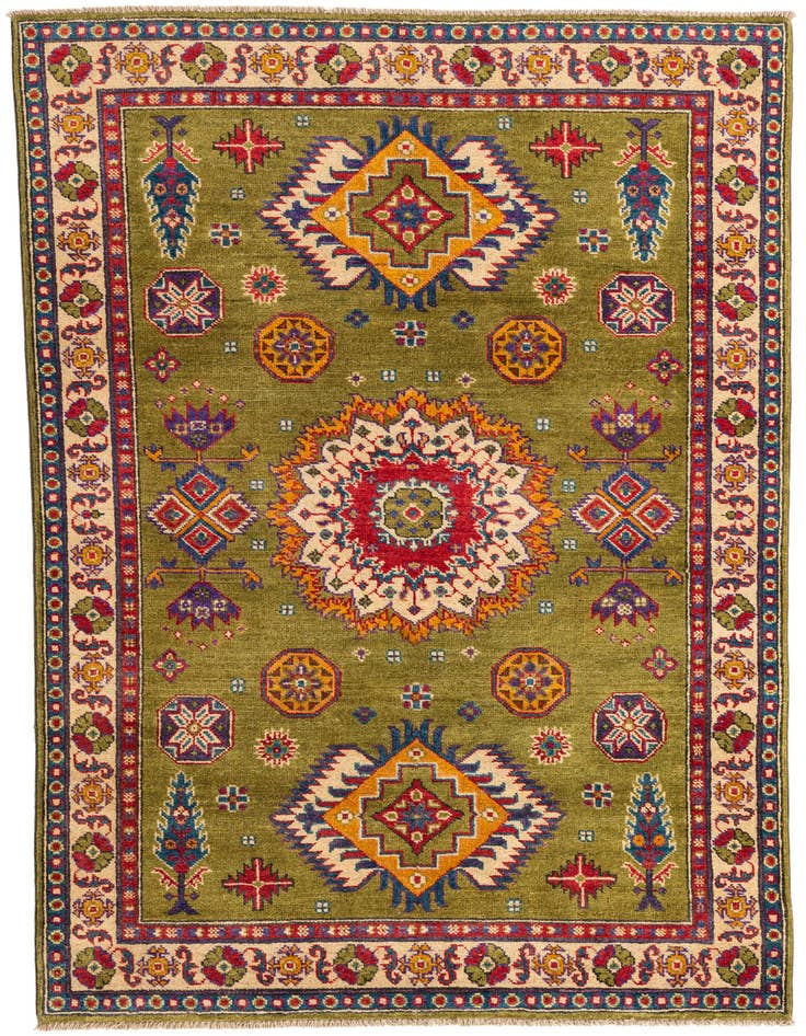 Detail image of 4' x 6' 2 Hand Knotted Kazak Rug