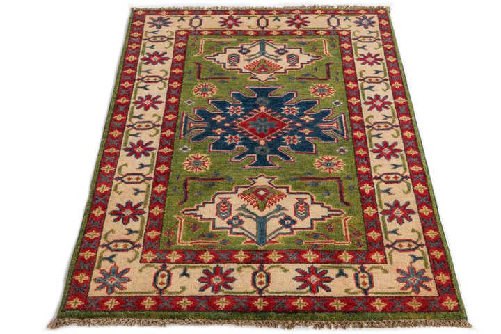 2' 10 x 4' Hand Knotted Kazak Rug