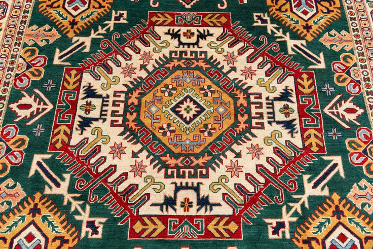 Detail image of 8' 3 x 11' 4 Hand Knotted Kazak Rug