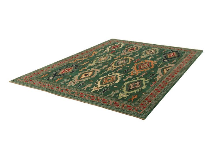 Detail image of 6' 9 x 9' 9 Hand Knotted Kazak Rug