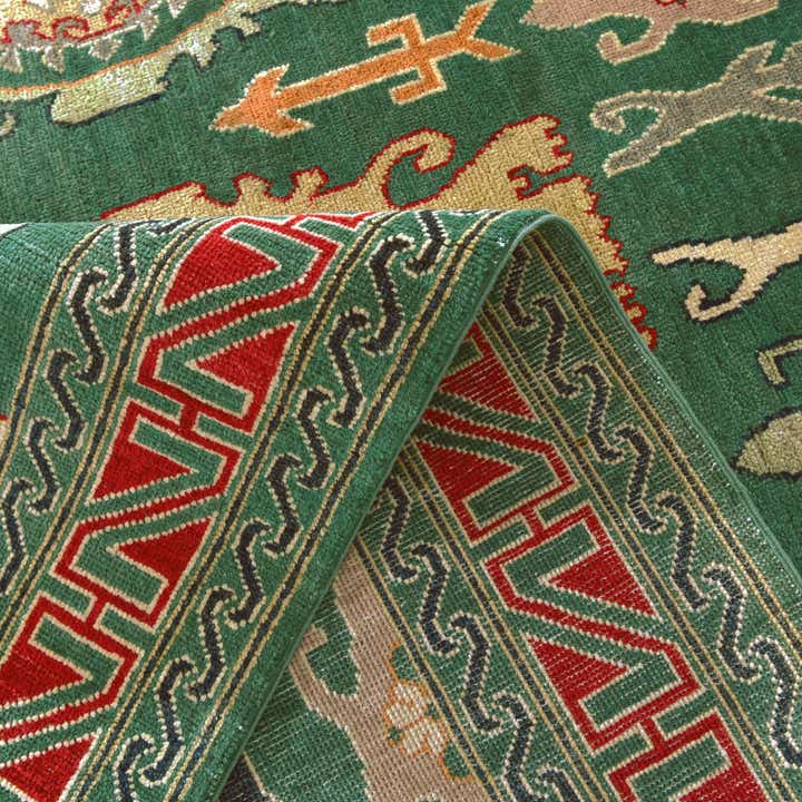 6' 9 x 9' 9 Hand Knotted Kazak Rug