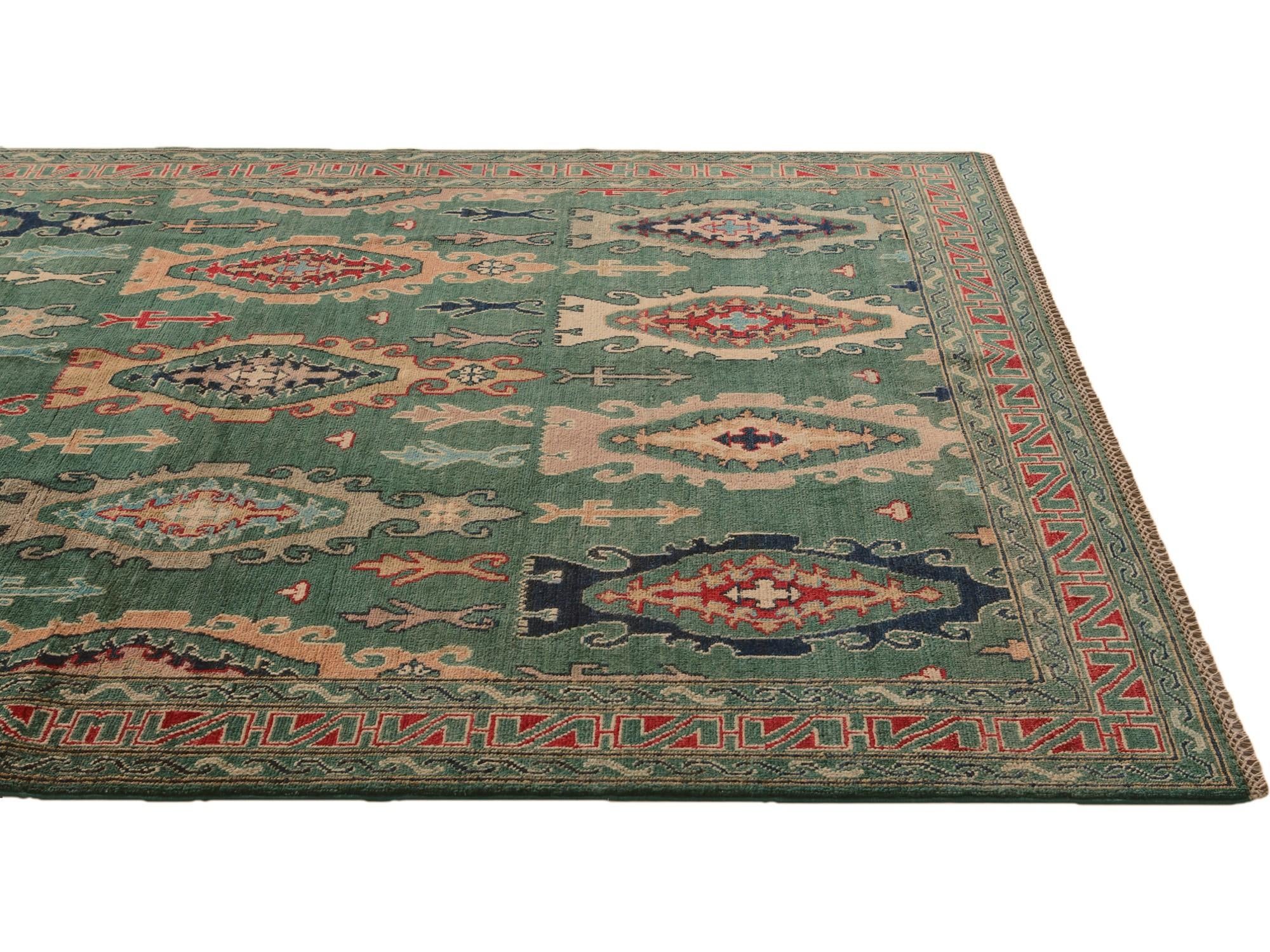 5' 9 x 7' 9 Hand Knotted Kazak Rug