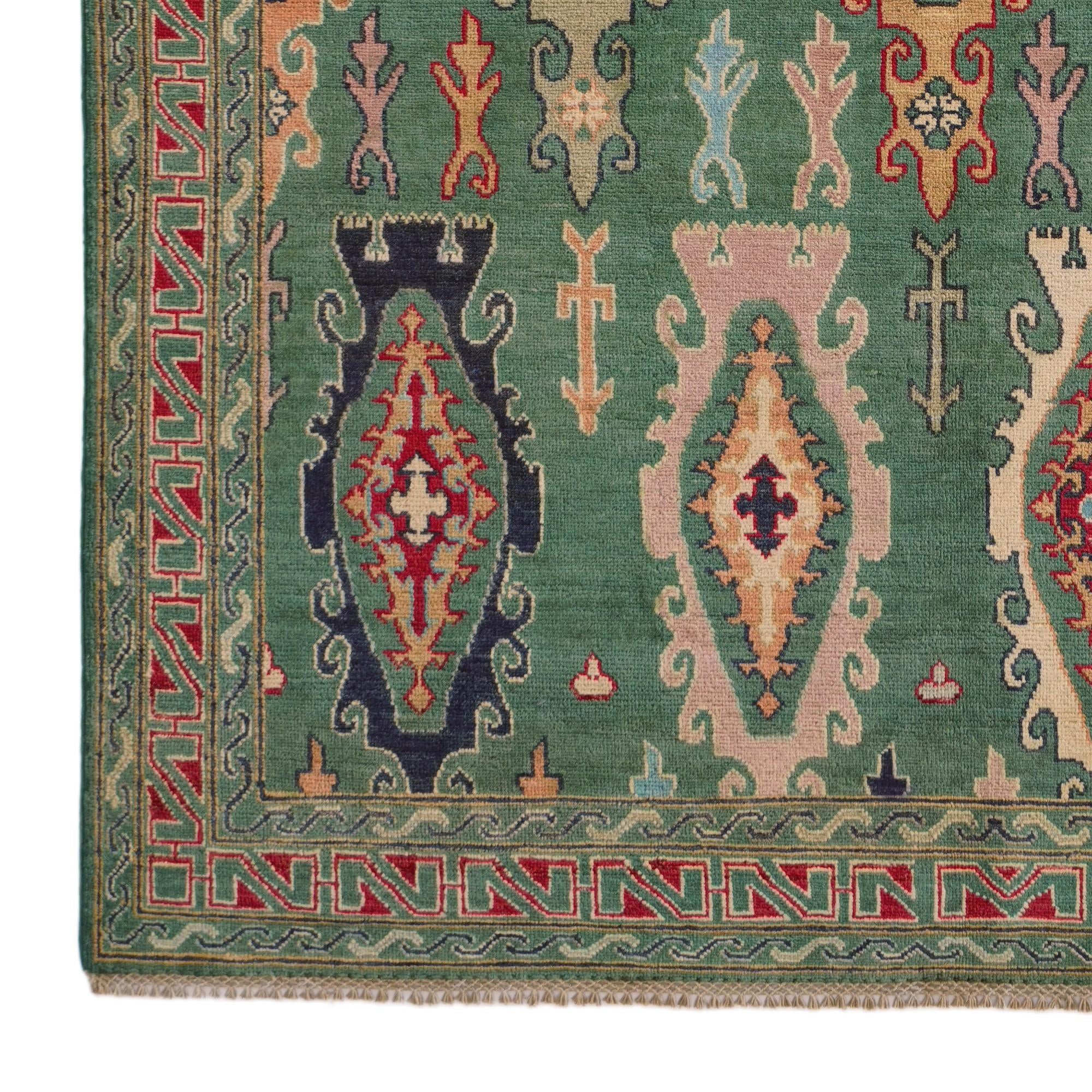 5' 9 x 7' 9 Hand Knotted Kazak Rug
