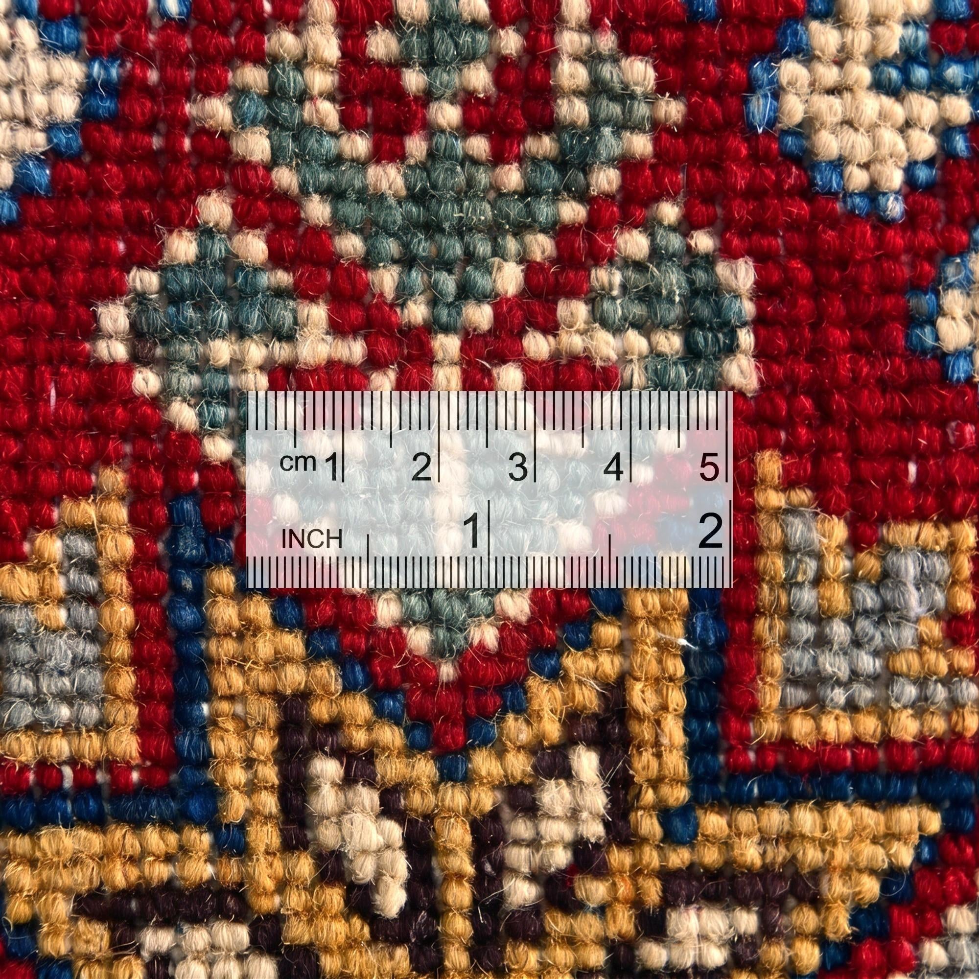 5' 8 x 8' 1 Hand Knotted Kazak Rug