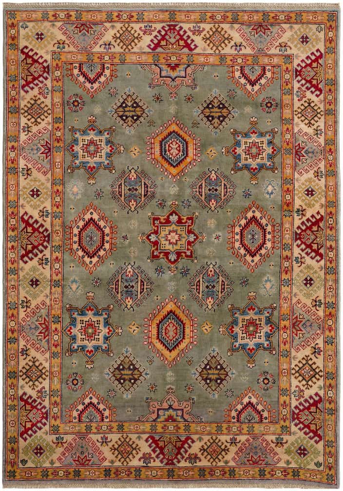 5' 8 x 8' 1 Hand Knotted Kazak Rug