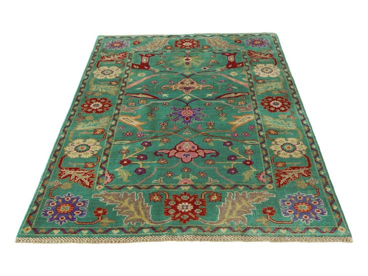 Detail image of 3' 11 x 6' 4 Hand Knotted Kazak Rug