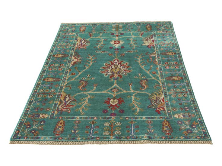 Detail image of 3' 10 x 5' 10 Hand Knotted Kazak Rug