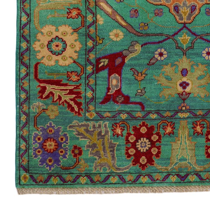 Detail image of 4' 2 x 6' 1 Hand Knotted Kazak Rug