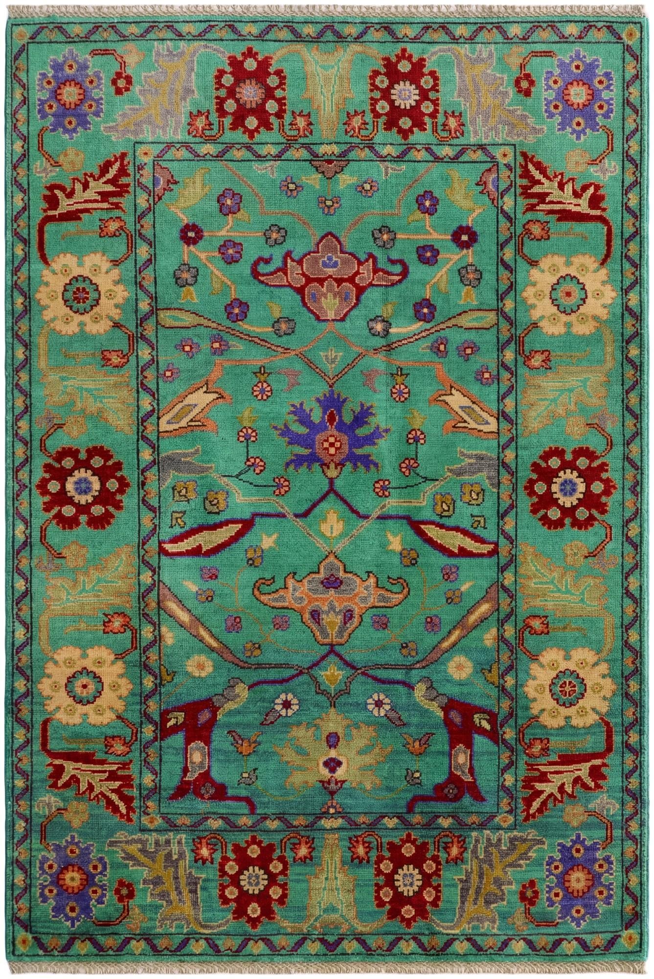 4' 2 x 6' 1 Hand Knotted Kazak Rug