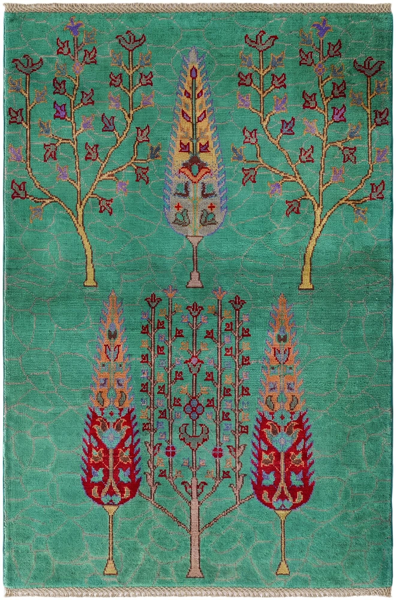 3' 3 x 4' 10 Hand Knotted Kazak Rug