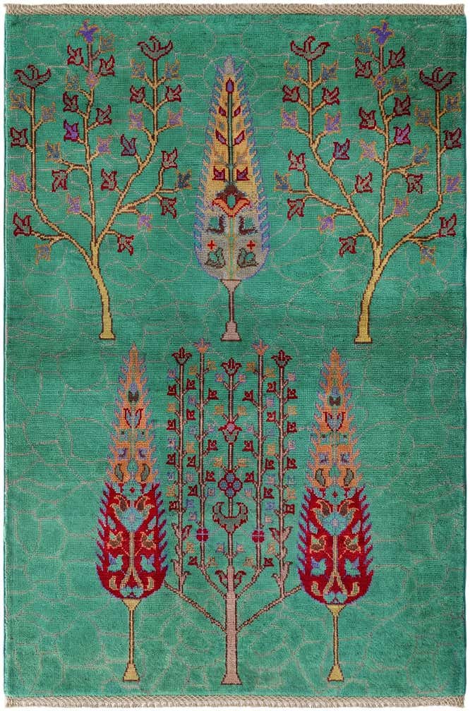 3' 3 x 4' 10 Hand Knotted Kazak Rug