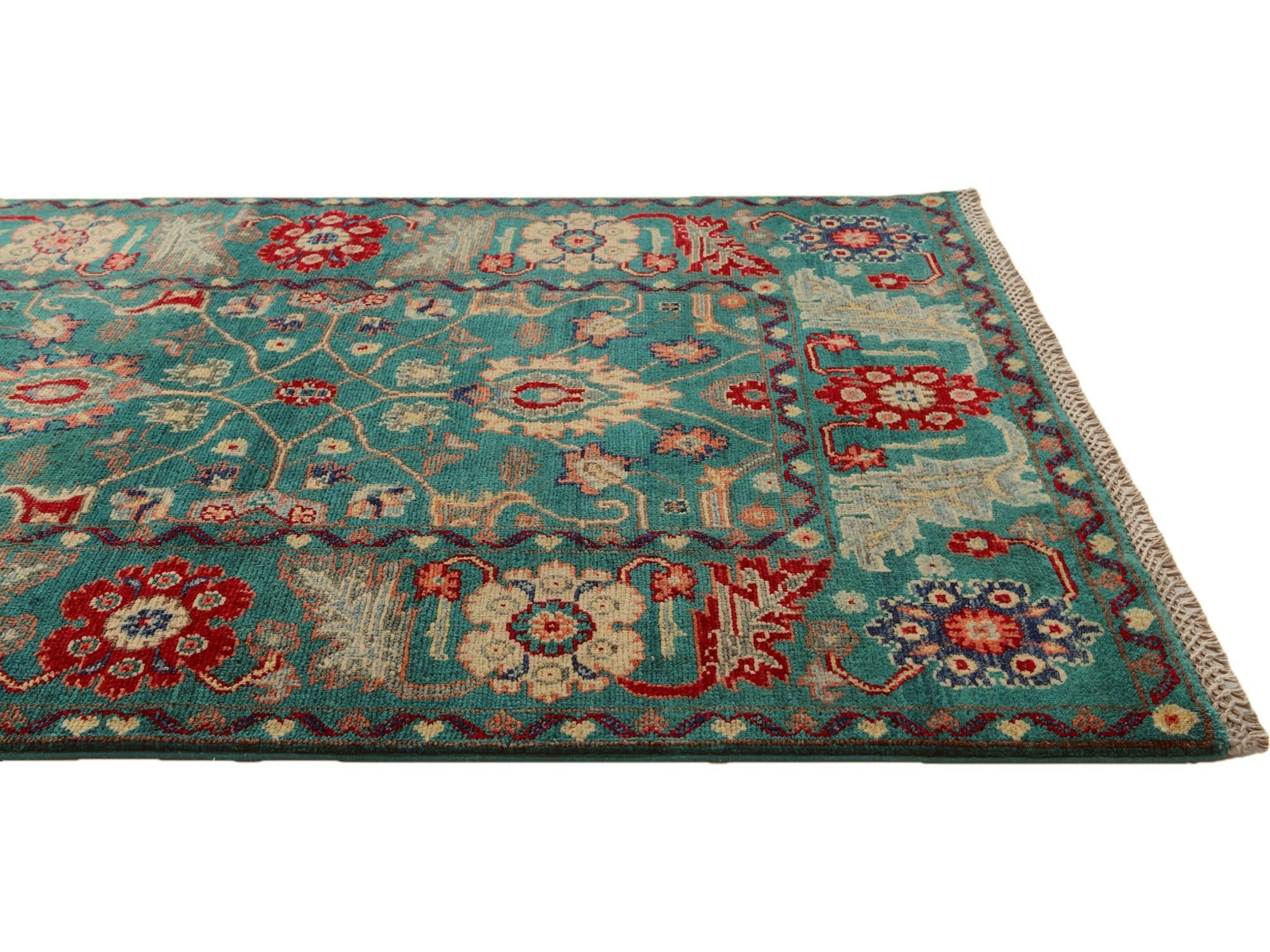 3' 2 x 4' 11 Hand Knotted Kazak Rug