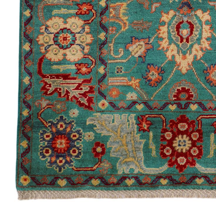 Detail image of 3' 2 x 4' 11 Hand Knotted Kazak Rug