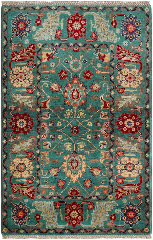 3' 2 x 4' 11 Hand Knotted Kazak Rug