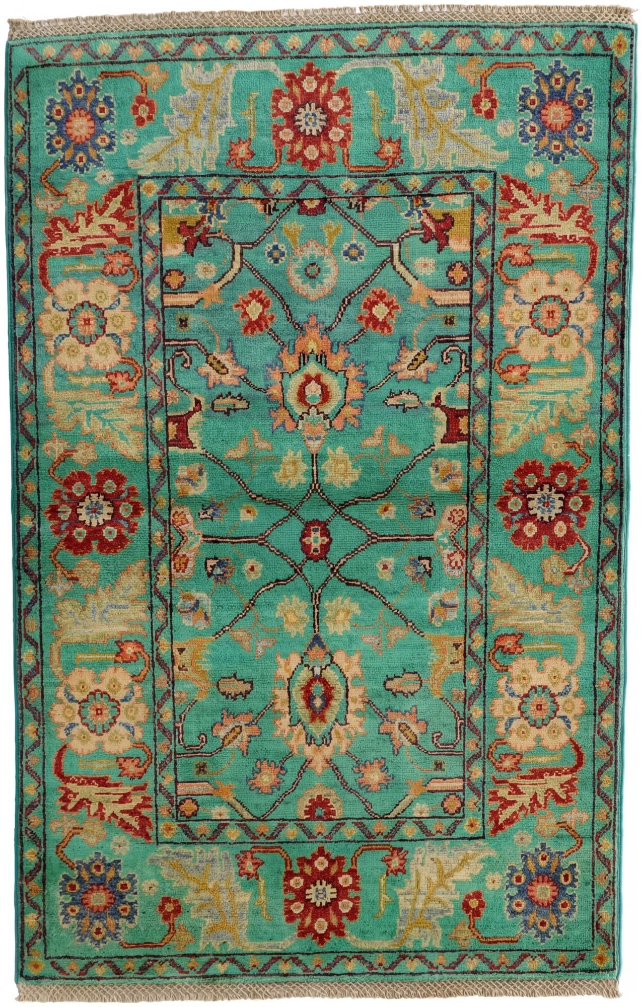 3' 3 x 5' Hand Knotted Kazak Rug