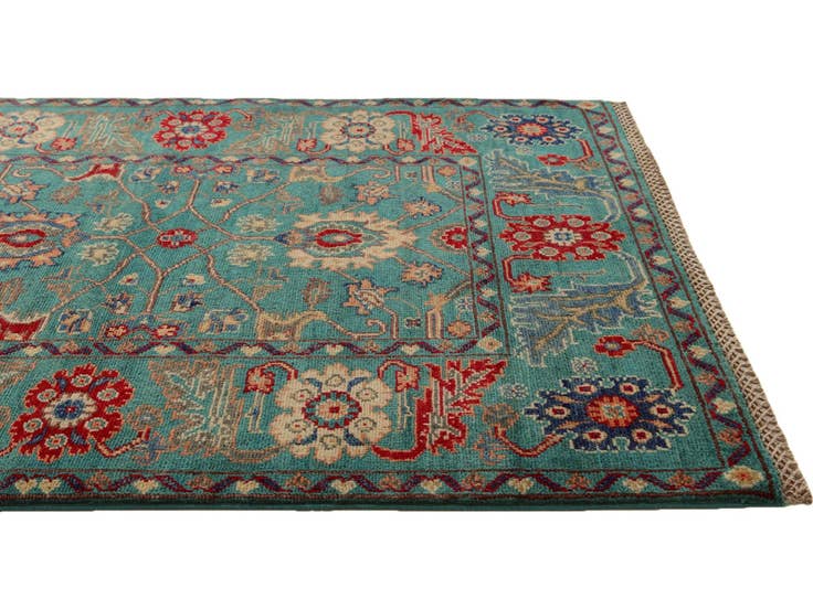 Detail image of 3' 4 x 4' 10 Hand Knotted Kazak Rug