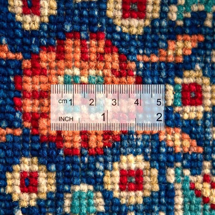 3' 4 x 4' 10 Hand Knotted Kazak Rug